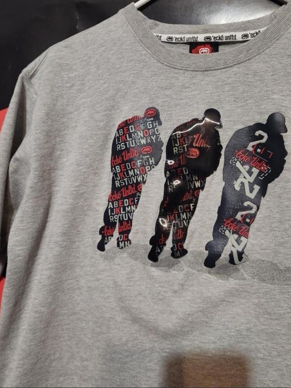 Y2K cyber skate style Ecko unltd holographic shirt
